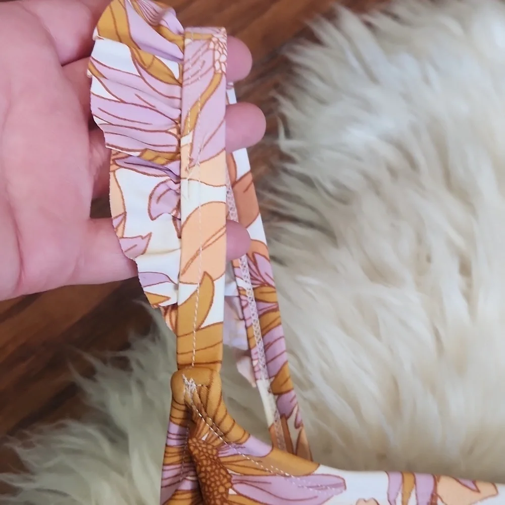 Kona Sol Boho Floral One piece Bathingsuit - Picture 3 of 5